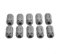 10 Pack Ferrite Ring Core Noise Suppressor for USB, Mouse, Headphone Cables Reduces Electromagnetic Interference, Easy Double Snap Design (3.5mm)
