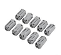 10 Pack Ferrite Ring Core Noise Suppressor for USB, Mouse, Headphone Cables Reduces Electromagnetic Interference, Easy Double Snap Design (7mm)