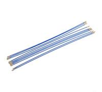 10 Pack Fiberglass Cable Push Rods 58cm Electrician Wire Puller Kit with Brass Connectors for Running Cables Through Walls Attics Conduits and Ceilings Blue(58cm)