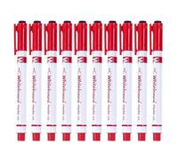 10 Pack Fine Tip Whiteboard Markers - 0.5mm Slim Writing Pens With Built-In Eraser For Teachers, Classroom Calendar, School & Preschool | Low Odor NonToxic Dry Erase Markers For Kids Students