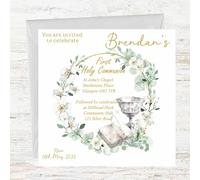 10 Pack First Holy Communion Party Invitations With Envelopes, For Girls & Boys, Suitable For Confirmation, Baptism, Christening.