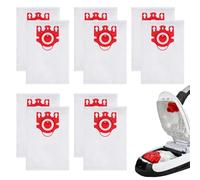 10 Pack FJM Vacuum Bags Compatible with Miele Compact C1, Compact C2, Complete C1, S6, S4 & S700 Series - 3D Efficiency for HyClean Dust Bags with Motor & AirClean Filters - Red Collar Replacement