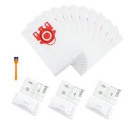 10 Pack FJM Vacuum Bags Compatible With Miele Hoover Bags FJM, HyClean FJM Vacuum Bag, for Complete C1, Compact C1, Compact C2, S6 S4 Series with 3 Motor 3 Exhaust Filters 10123220