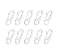10 Pack Flagpole Snap Hooks Self-Locking Nylon White(10pcs)