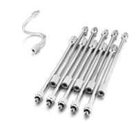 10 Pack Flexible Mister Nozzle Extensions - 5.9 Inch Brass & Copper Bendable Mist Rods, 10/24 UNC Thread for Outdoor Misting System (10X Extensions)