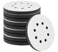 10 Pack Foam Sanding Pads, Black and White, 125mm Diameter 12mm Thick Sponge Polishing Discs for Orbital Sander
