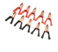 10 Pack For Alligator Clips 30a Heavy Duty Crocodile Clamps For Car For Battery Solar Panel Electric Fence Tester Red And Black 70mm Length
