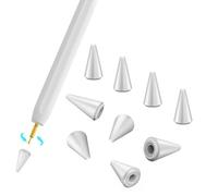 10 Pack for Apple Pencil Tips, Only Compatible with Our ZXA iPad Pencil 2018-2025, Pencil Nib for iPad A16/10th/9th/8th/7th/6th Gen, iPad Pro 11/12.9 2022-2018, iPad Mini A17Pro/6/5, Air 13"/11"/5/4/3