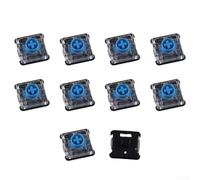 10 Pack For Kailh Thin 1353 Linear Tactile For Mechanical Keyboard Switches Featuring Low Profile Design and Silent Operation for Typing (Blue)