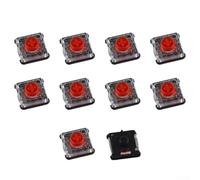 10 Pack For Kailh Thin 1353 Linear Tactile For Mechanical Keyboard Switches Featuring Low Profile Design and Silent Operation for Typing (Red)