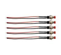 10 Pack for MINI Push Button Switch, Pre-Wired Momentary NO 12V 3A Red, 7mm Mounting for Automotive DIY Projects