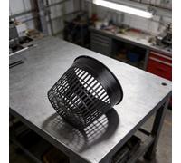 10 Pack For Net Pots Plastic Nursery Baskets with Drainage Holes for Water Culture Aquaponics Orchid Root Growth Stackable Black Garden Plant Cups(A)