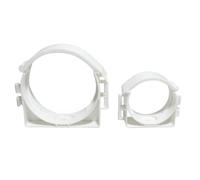 10 Pack for Round Ducting Pipe Bracket Clip Clamp Holder 75mm and 110mm | Tube, White PE for Plastic Duct Support with Enhanced Flexibility and Weather Resistance Indoor Outdoor Ventil