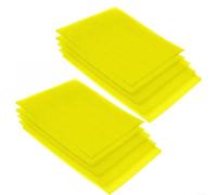 10 Pack Fruit and Veggie Life Extender Liners for Fridge Drawers, Moisture Absorbing Sponge Pads to Keep Produce Fresh, Reusable Filter Cotton for Kitchen Storage, 12x15(yellow)
