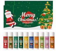 10 Pack Fruit Lipstick Set, Christmas Fruit Cracking Lipstick Series, Long Lasting Moisturizer Lip Care Balm, Long-Lasting Moisturizer Makeup for Lips (2)