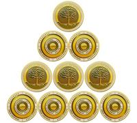 10 Pack Fruit of The Spirit Christian Coin, Inspirational Christian Challenge Coin with Galatians 5:22-23 Jesus Religious Prayer Coin, Christian Bible Verse Pocket Token Coin Gifts for Friends Family