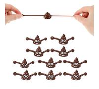 10 Pack Funny Poo Mochi Squishy Toys Poop Emoji Bullets Refill,Poop Finger Shooting Slingshot Prank Toys for Kids Adults Party Bag Fillers Joke Prank Toys Gift,Xmas Stocking Filler
