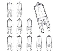10 Pack G9 Halogen Bulbs 40W 2700K Warm White Dimmable 230V G9 Capsule Light Bulb for Table Lamps Cabinet Light Landscape Lights Oven Bulb Wall Sconce Chandeliers for Valentine's Day Party Deco