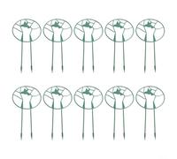 10-Pack Garden Trellis for Potted Plants, Circular ABS Plastic Climbing Plant Support with Detachable Design, Weather-Resistant, Decorative Bird Pattern, Indoor/Outdoor Use