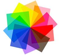 10 Pack Gel Light Filter Transparency Color Film Plastic Sheets Colored Overlays Correction Gels Filter for Lamp, Headlight, Photo Studio Strobe, LED, Headlight Film (10 Multi)