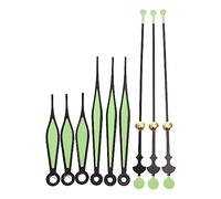 10 Pack Glow in the Dark Clock Hands- 5.31 Inches DIY Wall Clock Hand for Home Decor Pointers Movements Mechanism for Repair Parts Replacement