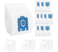 10 Pack GN 3D Efficiency Dust Bags Compatible with Miele GN Hoover Bag for Classic C1 Complete C2 Complete C3 S2 S5 S8 S400 Series Vacuum Cleaners with 3 Motor Protection Filter 3 Exhaust Filter