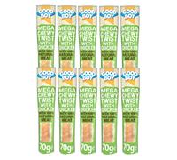 10 PACK GOOD BOY MEGA CHEWT TWIST WITH CHICKEN BREAST MEAT, HIGH PROTE