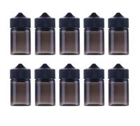 10 Pack Gorilla Chubby Unicorn PET V3 Bottles With Leak-proof Childproof Tampering Caps,Squeeze Dropper Bottle Dispenser for Liquids Mixing DIY (Transparent Black,60ml Short Chubby Style)