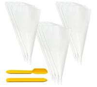 10 * Pack Grout Bag with 2 * Tile Caulk Tool, Heavy Duty HDPE Tip Tear Puncture Resistant Cement Sealer Bag, 28.5 * 46.5cm