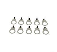 10-Pack Guitar Knob Pointer Plate Indicator Washers for Gibson Les Electric GUITARSs, 22x14mm Metal Knob Position Markers with 9.5mm ID, (Silver)