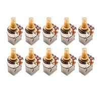 10-Pack Guitar Potentiometer, 250K/500K Ohm A/B Type Volume or Tone Pot, 18mm Shaft Length, for Electric Guitar & Bass Custom Wiring