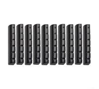 10-Pack Guitar String Nut for ST/TL Electric Guitars, 43 mm × 6 mm × 8.4 mm Plastic Saddle Bridge, Luthier-Grade DIY Replacement(Black)