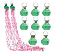 10 Pack Hand Throw Streamers Poppers,Pink White Hand Throw Crepe Paper Streamers for Party.Colourful Streamers Poppers with 30 Streamer Ribbons,No Mess Confetti for Birthday Baby Shower