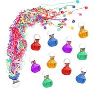 10 Pack Hand Thrown Party Poppers, Each Streamers Poppers Has 30 Colorful Streamer Ribbons, No Mess Confetti Poppers for Celebration Propose Engagement Wedding Birthday Party Graduation