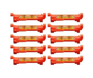 10 Pack Hanging Line Level with Hooks, Bubble for spirit Levels for Construction, Surveying, Brickwork and Woodworking, Orange, 3 Inch