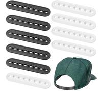 10 Pack Hat Size Extenders - Adjustable Half-Size Fit for Fitted Caps and Baseball Hats (Black&White)