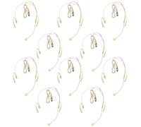 10 Pack Headset Headworn Microphone Two Earset Over Ear Hanging Mic Mini XLR 4 Pin TA4F Plug for Shure,Silicone Earhook,1.5m Cable Work for Stage,Lectures,Live Performance,Theater