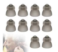 10 Pack Hearing Aid Domes - 9mm Soft Silicone Open Domes for Hearing Aids & Sound Amplifiers - Washable Anti-Static Ear Tips Replacement Compatible