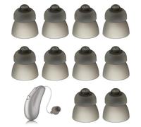 10 Pack Hearing Aid Domes for Phonak, Silicone Sound Amplifier Double Layer Earbud Tips Replacement Open Domes Ear Tips Washable Anti Static Ear Pieces Hearing Aid Accessories for Seniors (S-9mm)