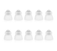 10 Pack Hearing Aid Domes, Sound Amplifier Ear Pieces for Phonak Double Layer Open Domes Washable Anti Static Silicone Earbud Tips Replacement Hearing Aid Accessories for Seniors (S-Transparent)