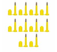 10 Pack Heavy Duty Container Seals Tamper Proof A3 Carbon Steel Bolt Lock for Truck Door Shipping Security, Yellow