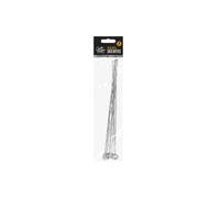 10 Pack Heavy Duty Metal Skewers| 35cm Reusable BBQ Appetizer Steel Sticks| Essentials Fruit, Veggies, Meat,Kabob, Grilling Cocktail Party