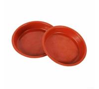 10 Pack Heavy Duty Plastic Pot Saucers, Waterproof Drainage Trays for Indoor Outdoor Garden Pots, PP Flower Base to Protect Floors, Red, 13.9cm/17.8cm/26cm Optional(PB140 13.9CM)