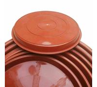 10 Pack Heavy Duty Plastic Pot Saucers, Waterproof Drainage Trays for Indoor Outdoor Garden Pots, PP Flower Base to Protect Floors, Red, 13.9cm/17.8cm/26cm Optional(PB180 17.8CM)