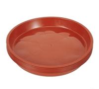 10 Pack Heavy Duty Plastic Pot Saucers, Waterproof Drainage Trays for Indoor Outdoor Garden Pots, PP Flower Base to Protect Floors, Red, 13.9cm/17.8cm/26cm Optional(PB260 26CM)