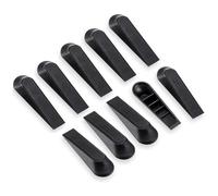 10 Pack Heavy Duty Rubber Door Stopper Wedge for Bottom of Door - Premium Non-Slip Stackable Draft Stopper for Carpets, Tiles, Concrete, Wood Floors, Commercial & Home Use