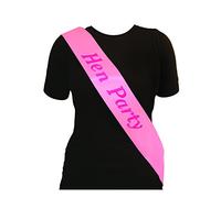 10 Pack Hen Night Light Pink Sash With Red Writing Hen Party Sash