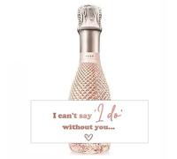 10 Pack Hen Party Bottle Labels - “I Can’t Say I Do Without You” Bridesmaid & Maid of Honour Proposal Stickers, White & Pink Rose Gold Prosecco Gift Labels