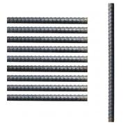 10 PACK High-Tensile Steel Rebar Reinforcement Bar 16mm x 1000mm | Concrete Reinforcing Mesh Threaded Bar for Foundations & Slabs | BS 8666:2005 Compliant