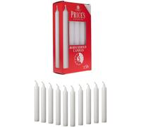 10 Pack Household Candles 5 Hour Burn - White Unscented Non Drip Emergency Light